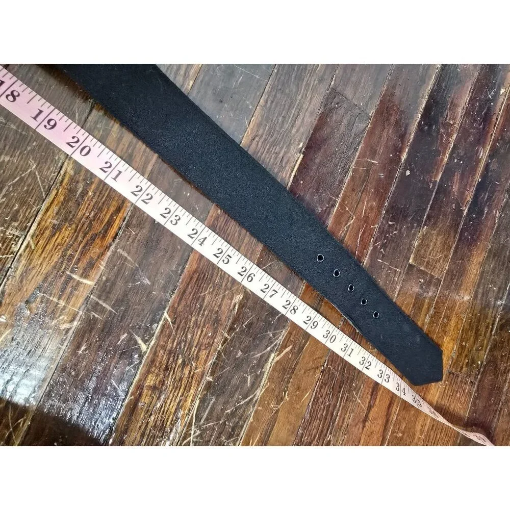 Vintage Black Chunky Bronze Belt - Picture 9 of 14